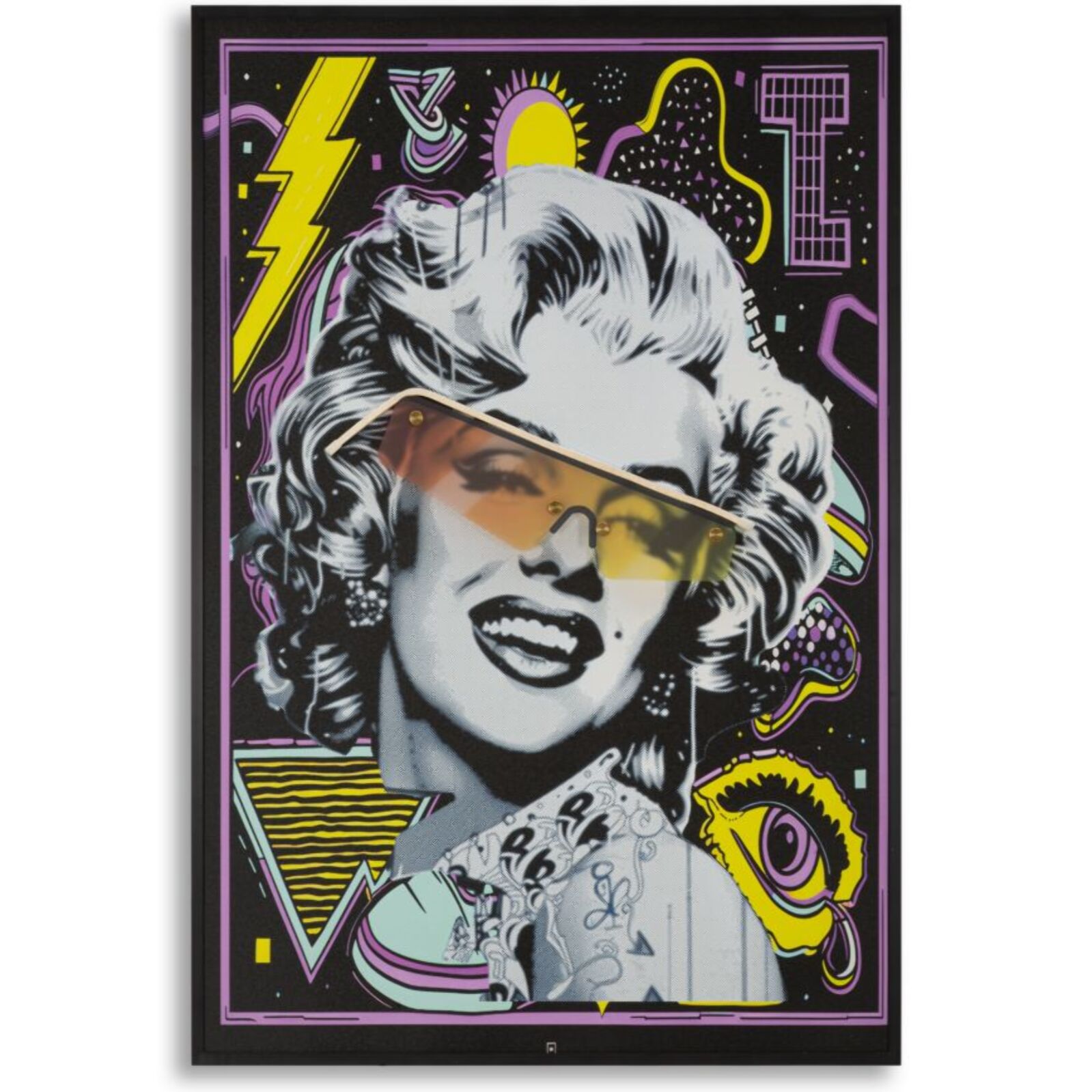 STAMPA C/LED SU TELA MARILIN CM 60X3,5X90 (APPLICAZIONE 3D ACRILICO)