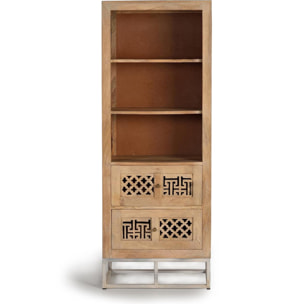 Librería - Madera de Mango y Hierro - 160x60x40cm