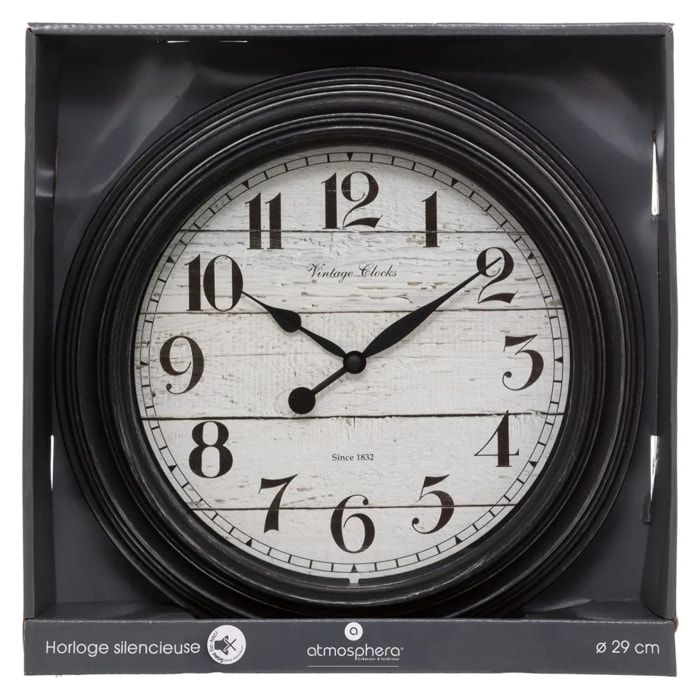Horloge "Elyssa" à moulures D29cm