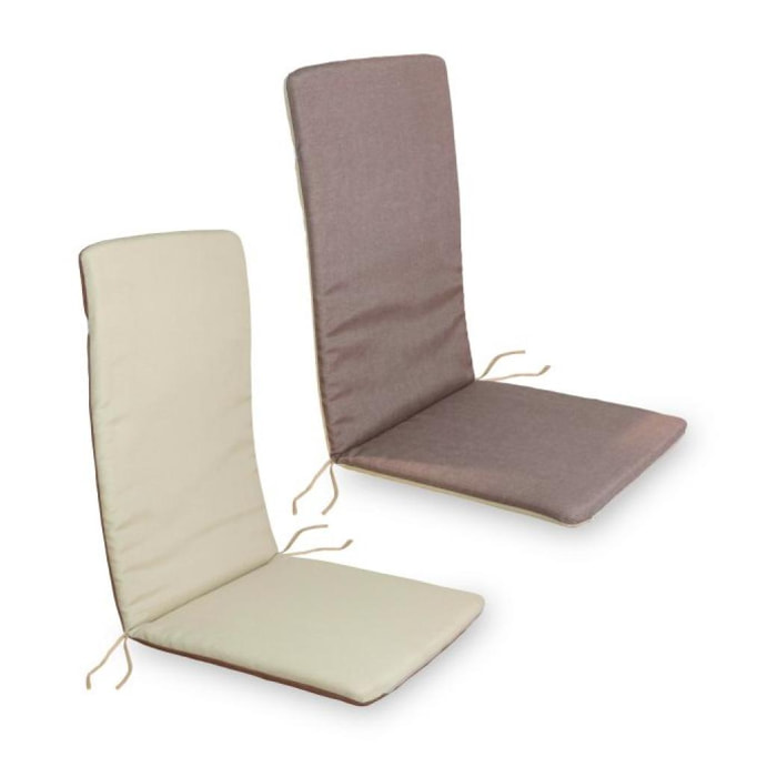 Cojín reversible de sillón Taupe - Beige