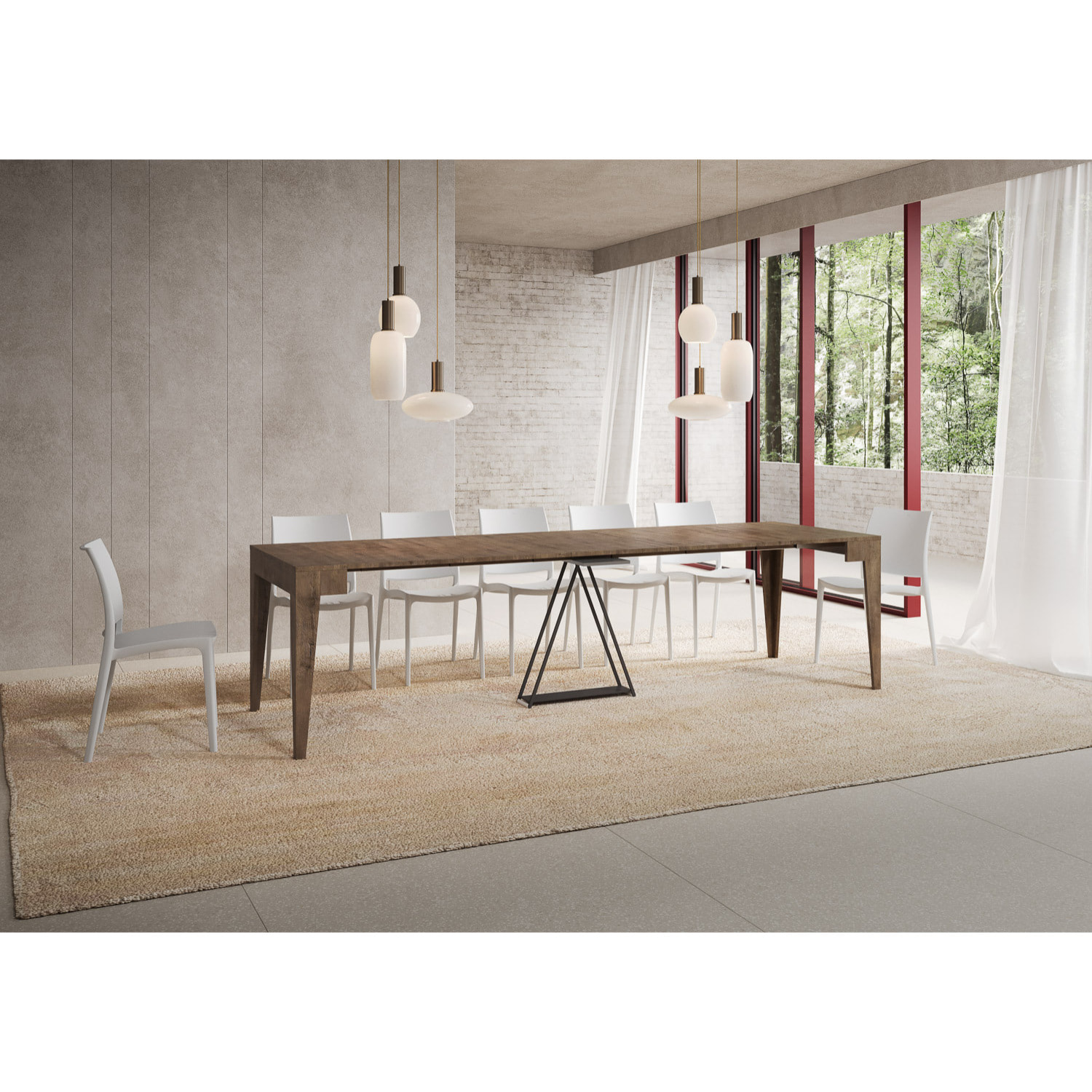Console extensible 90x42/302 cm Zima noyer