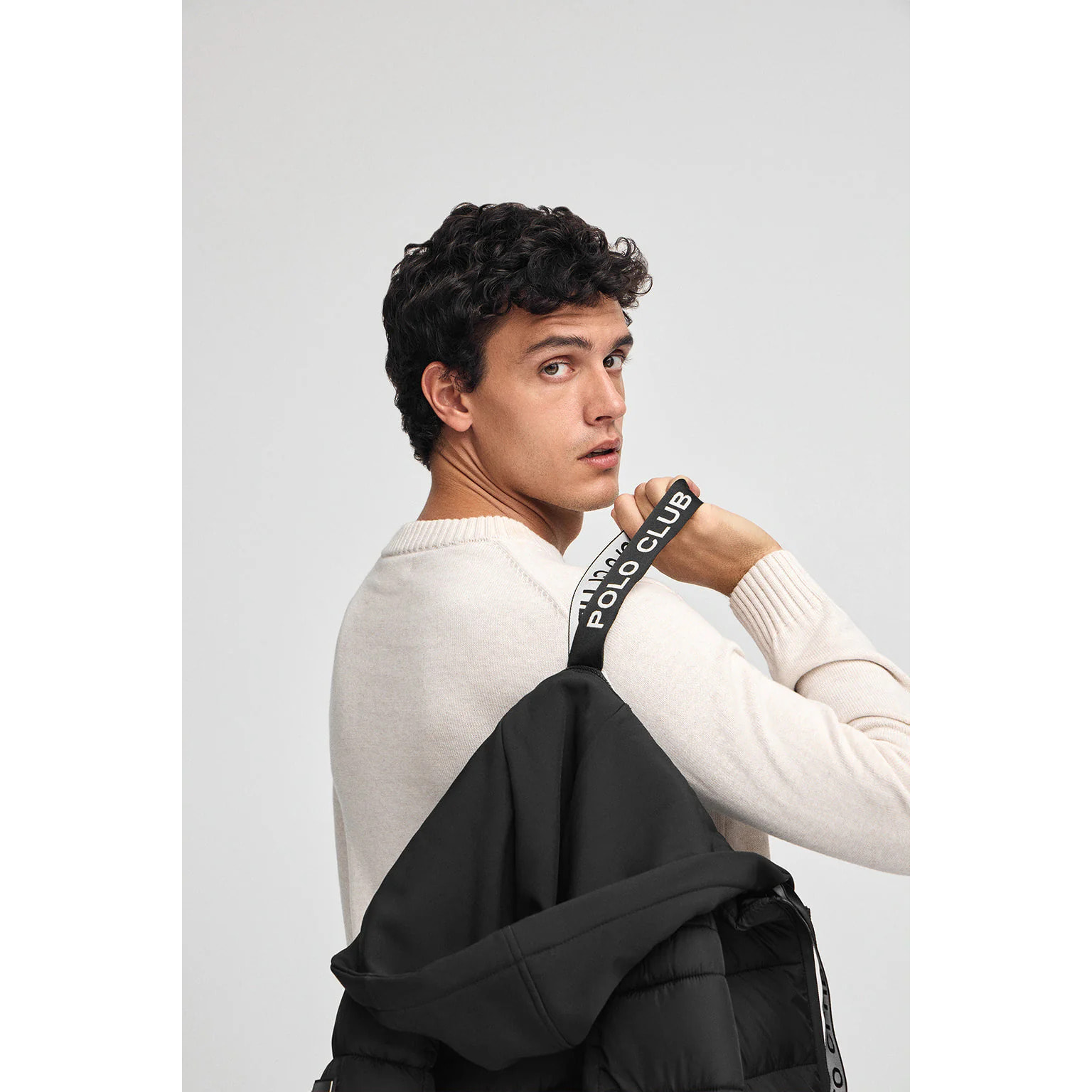 Chaqueta Comet negra con logo Polo Club