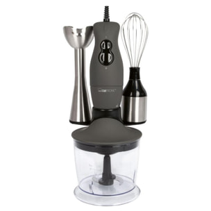 Set Mixeur Plongeant + Batteur + Fouet Inox 200 W Clatronic SMS3777