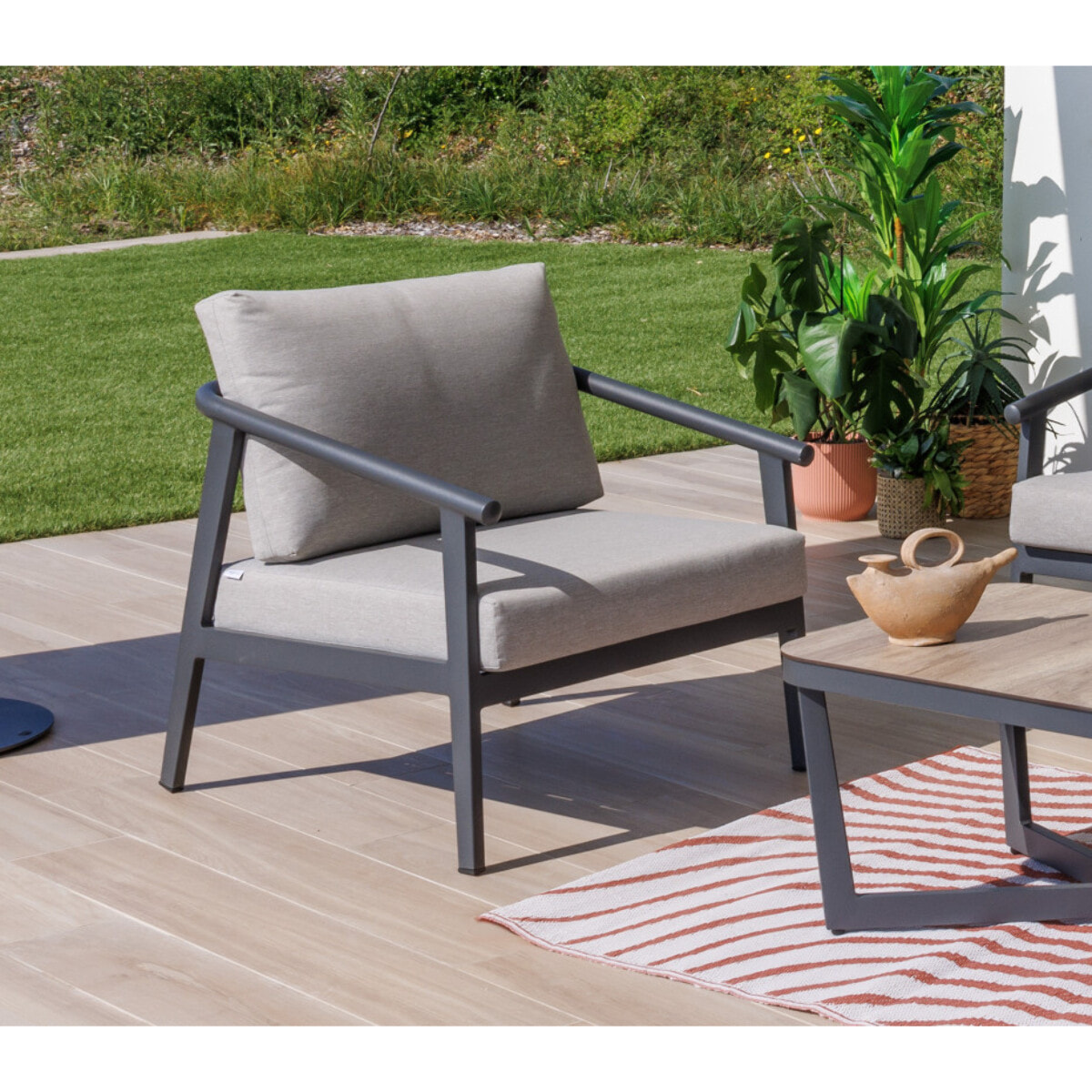 Salon de jardin en aluminium - 5 places - FONTANA