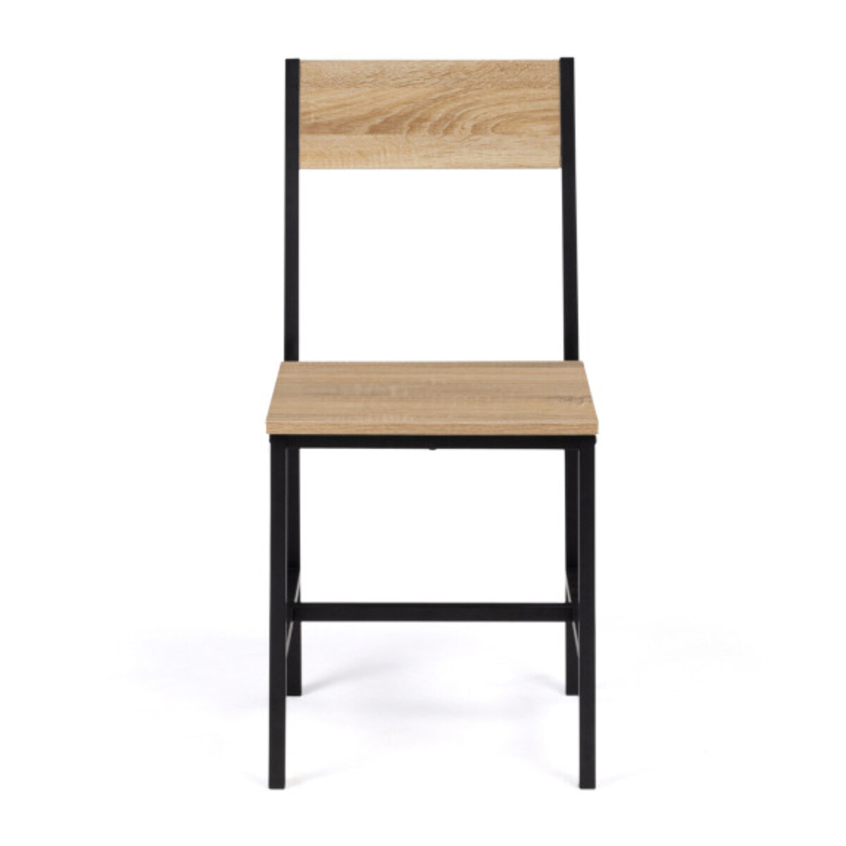 Chaises Memphis en bois et pieds métal - Bois et noir