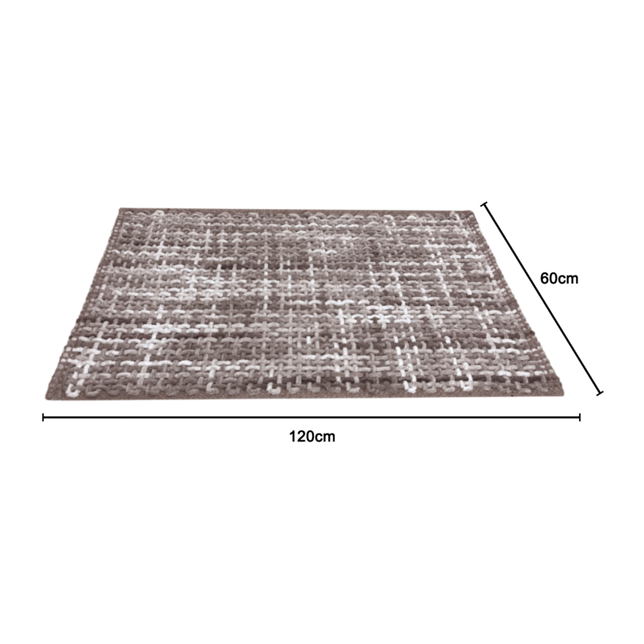 Tappeto Bagno Doccia Antiscivolo Super Assorbente Modello Plot Tortora