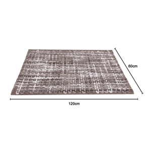 Tappeto Bagno Doccia Antiscivolo Super Assorbente Modello Plot Tortora