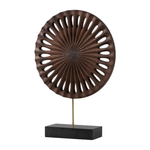 Figura Decoracion Madera Marron Negro 21x6x31 Cm