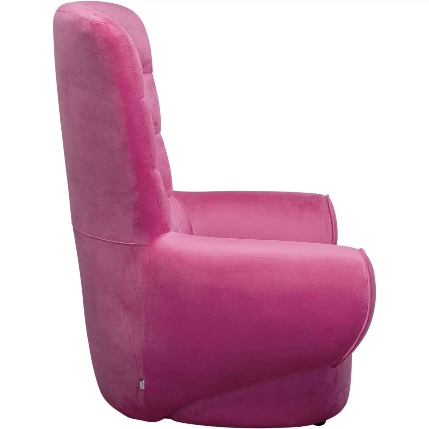 Fauteuil Sweep velours rose Kare Design