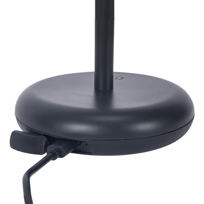 Forlight Pomer Sobremesa exterior en negro con luz led blanco cálido 3000K