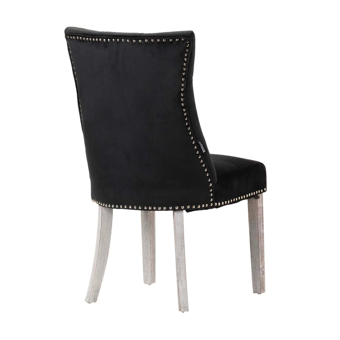 Silla Tachuelas Velvet Negro Bodie 54x55x97 Cm