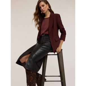 Motivi - Blazer monopetto misto viscosa - Marrone