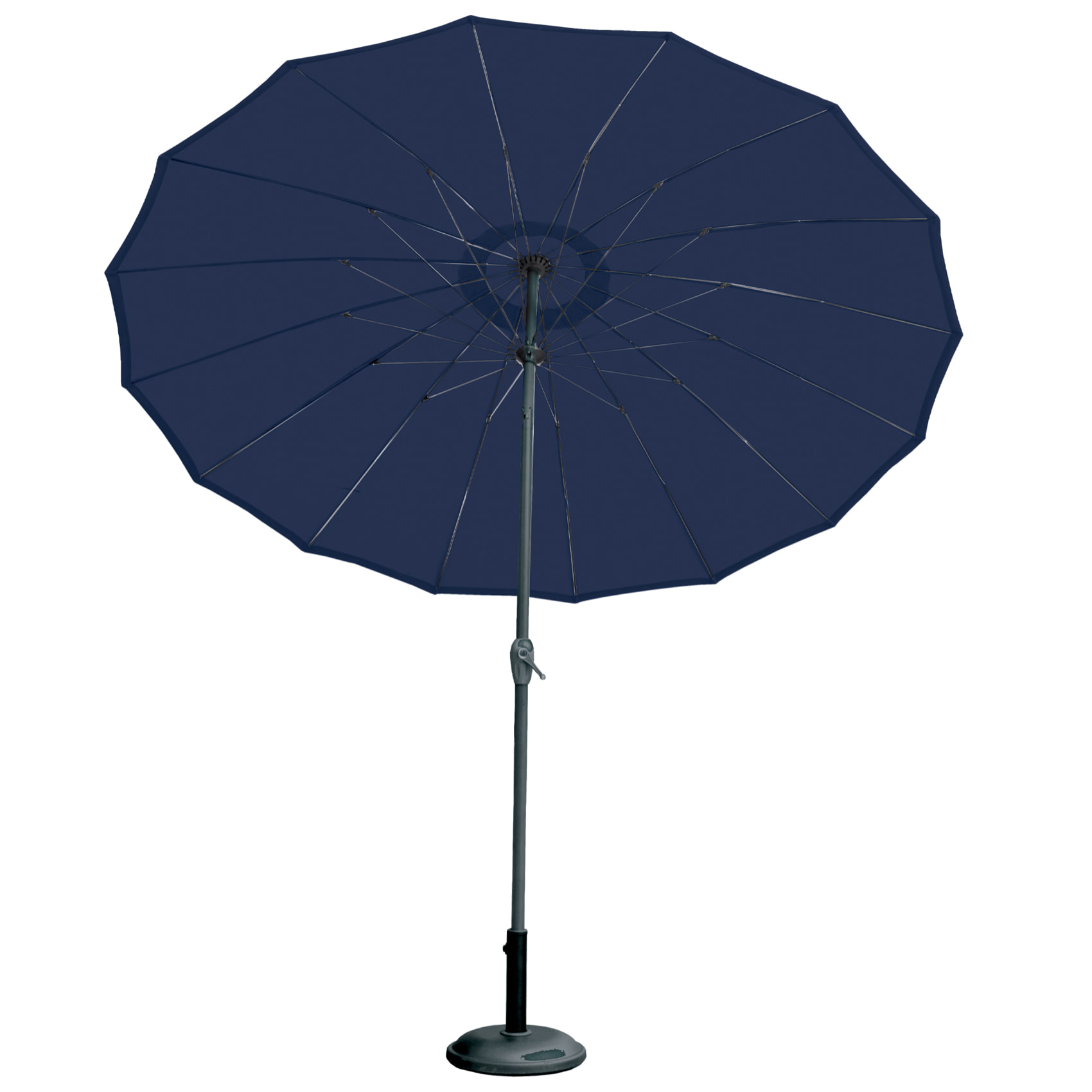 Parasol  -  - Effet parapluie composé de 16 baleines - Bleu Foncé