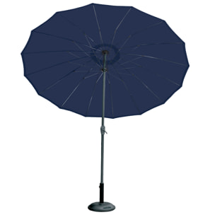 Parasol  -  - Effet parapluie composé de 16 baleines - Bleu Foncé