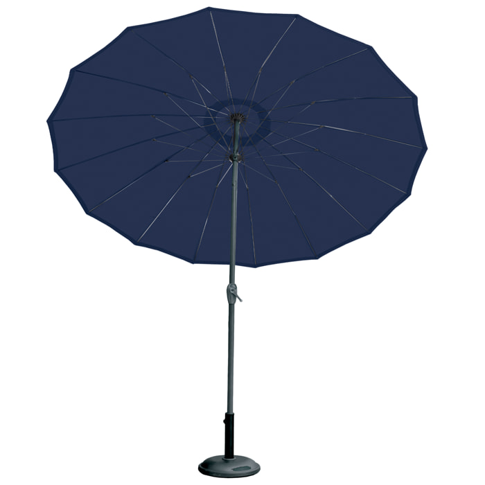 Parasol  -  - Effet parapluie composé de 16 baleines - Bleu Foncé