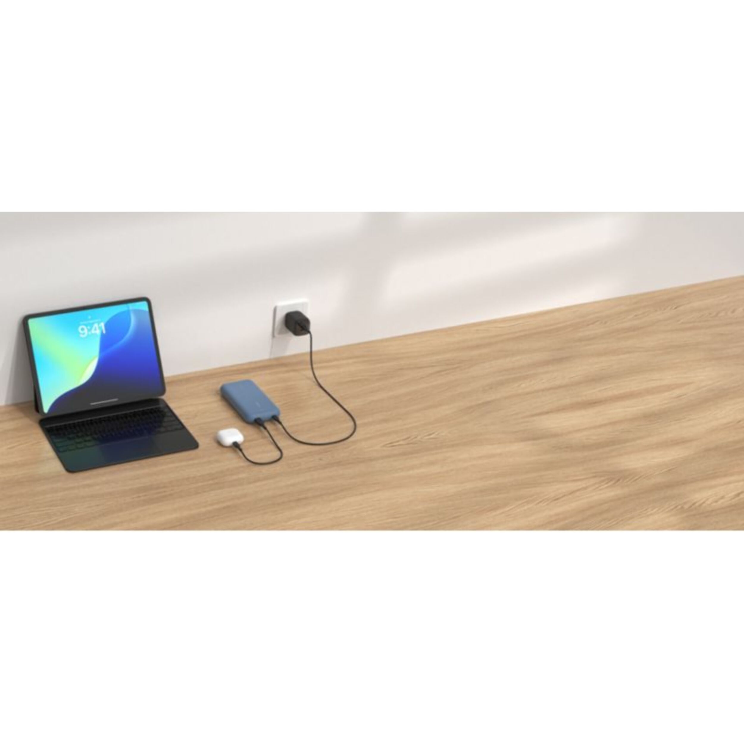 Batterie externe BELKIN 20000 mAh avec cable USB-C intégre bleu