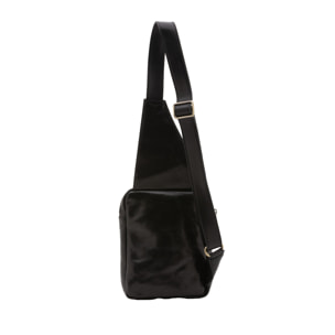 Borsa a tracolla uomo in vera pelle - Modello False - Made in Italy - 17.0 x 23.0 x 4.0 cm