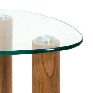 Table Gigogne  Verre Trempe Galet Clara X2