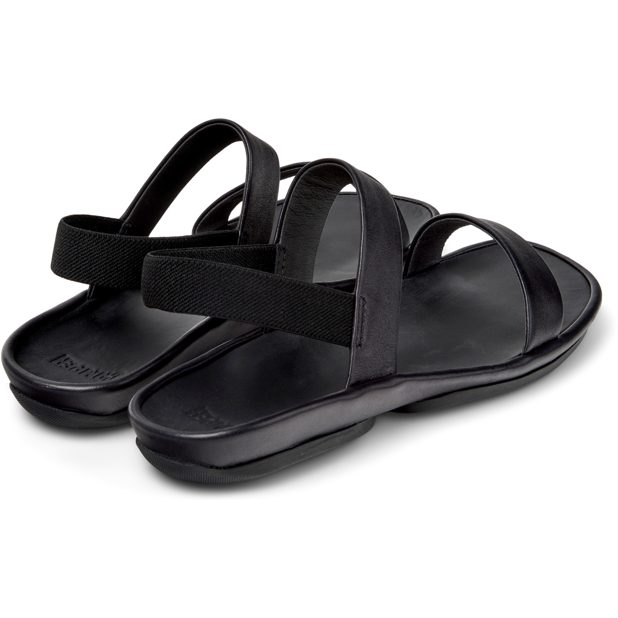 Sandalias - CAMPER Right Isla - Negro - Cuero liso