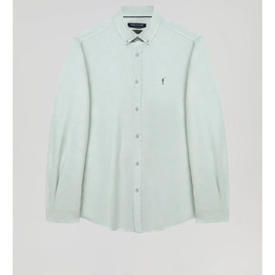 Camisa Oxford verde jade con logo Rigby Go