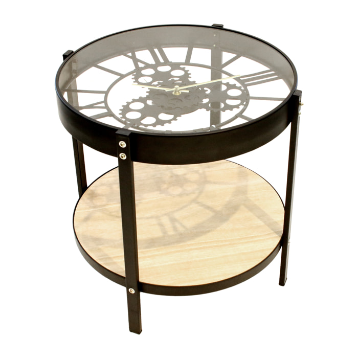 Table D Appoint Horloge 40.5x40.5x39cm
