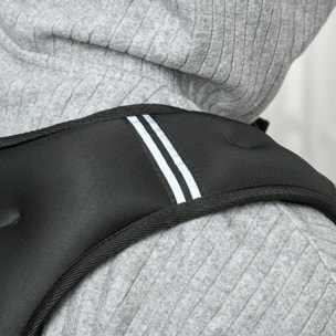 Gilet lesté 10 Kg - veste lestée de sport fitness - poche de rangement intégrée - Oxford noir