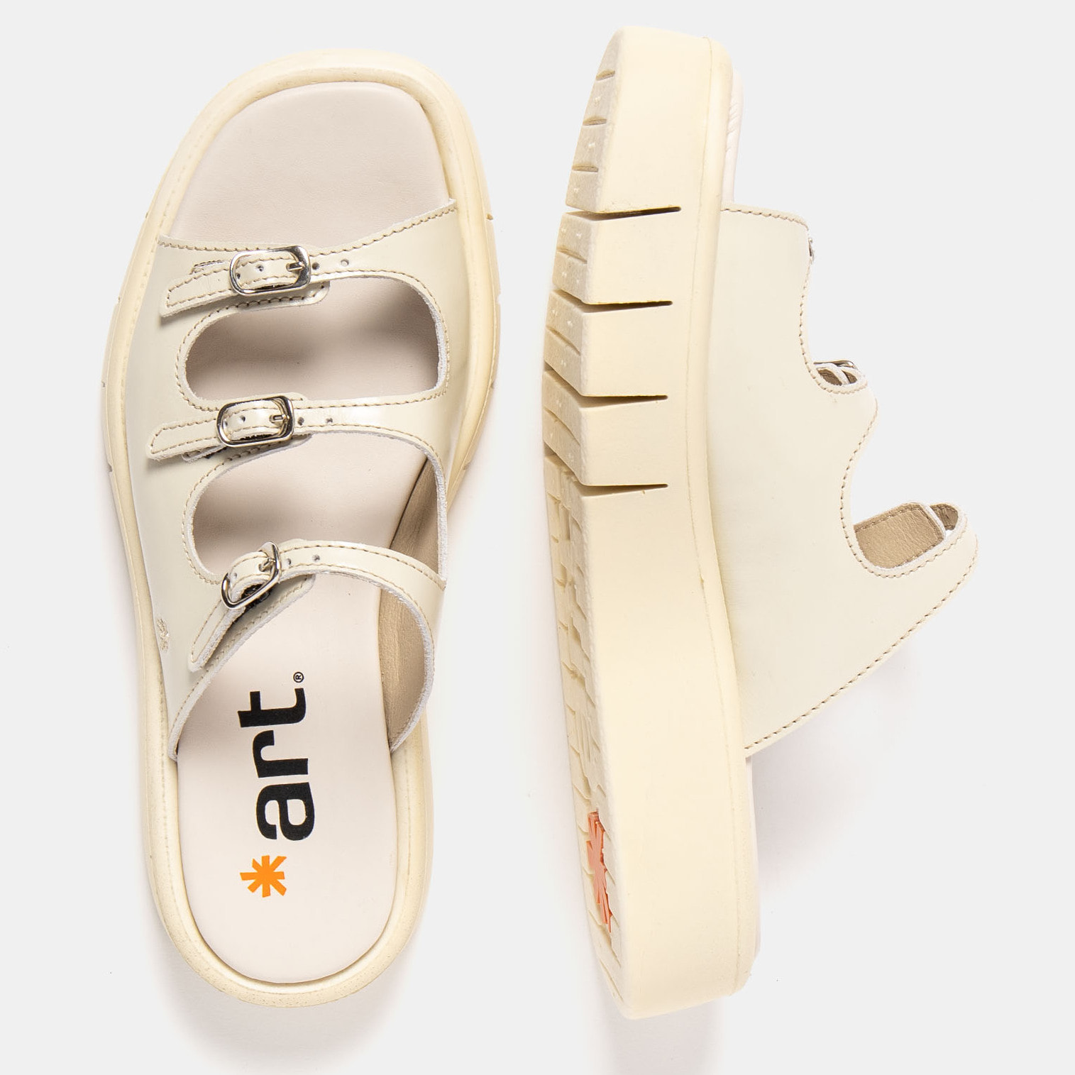 Sandalias 1847 NAPPA SHINNY CREAM/ MALAGA color Cream