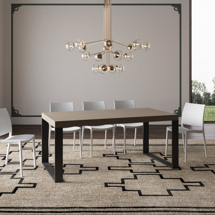 Tavolo allungabile 90x200/304cm Tecno tortora gambe antracite