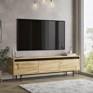 Mueble Luvio Tv 3 Puertas Patas De Metal