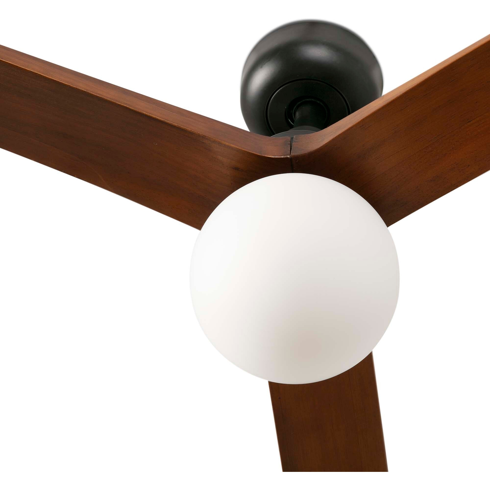 KLIM M Ventilatore a soffitto  nero/noce E27