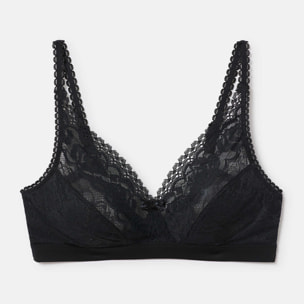 Sujetador sin aros de encaje reciclado floral