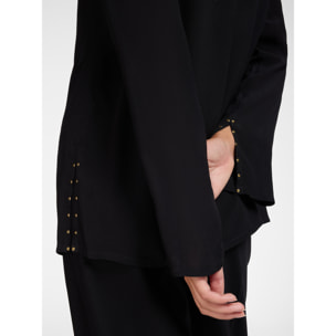 Elena Mirò - Blusa de viscosa con lazo - Negro