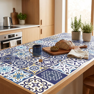 Stickers muraux - Sticker Mural Carrelage adhésif Cuisine Salle de Bain - 12 STICKERS CARRELAGES AZULEJOS JANEIRO