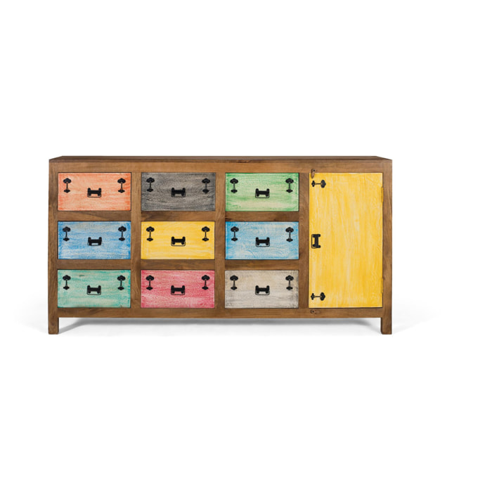 Aparador de Madera de Mango Estilo Artesanal Étnico
