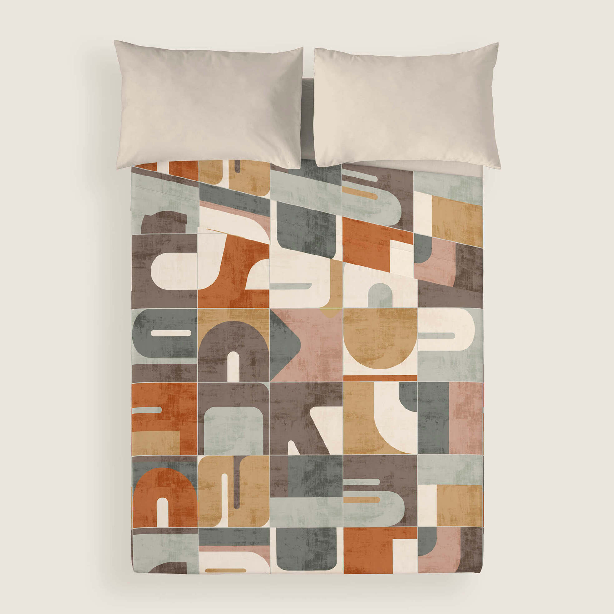 Juego de Sábanas Estampadas - 100% Algodón - Incluye 1 o 2 Fundas de Almohada + 1 Sábana Bajera - Puzzle