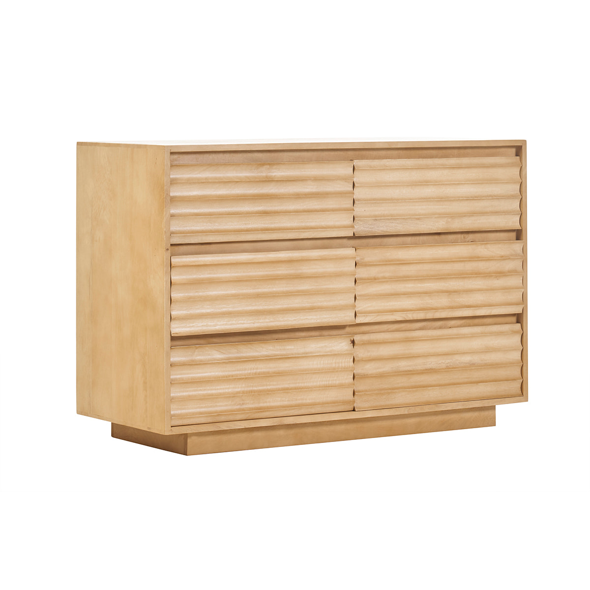 Commode en bois manguier massif 6 tiroirs L110 MATCHA