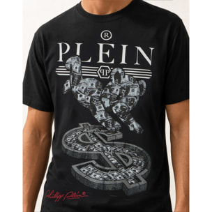 PHILIPP PLEIN Camiseta de cuello redondo y manga corta TEDDY