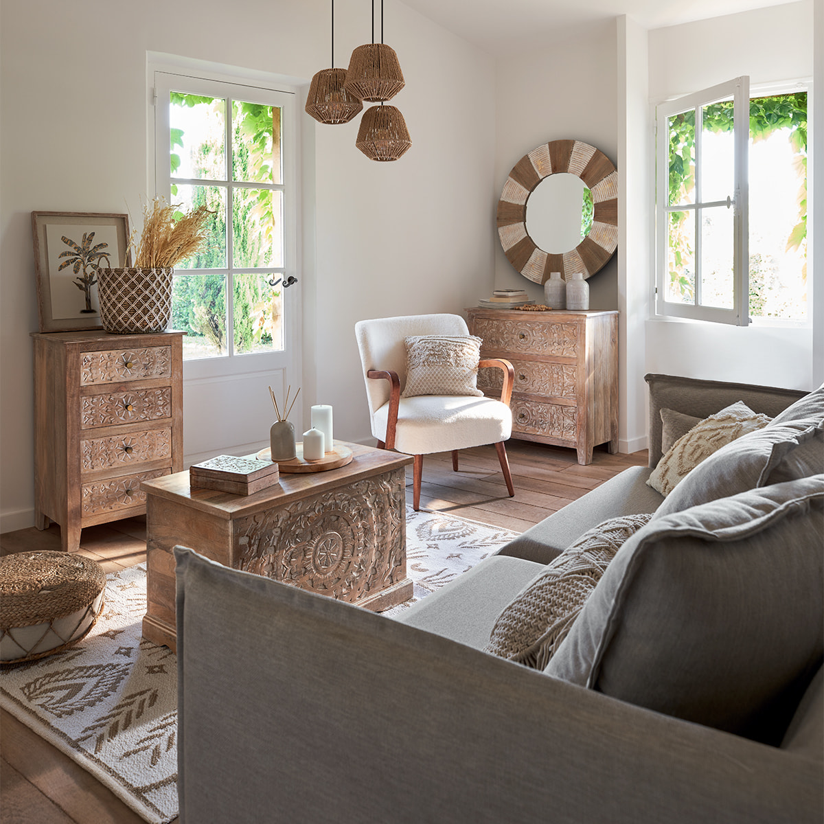 Commode "Shirel" - bois de manguier