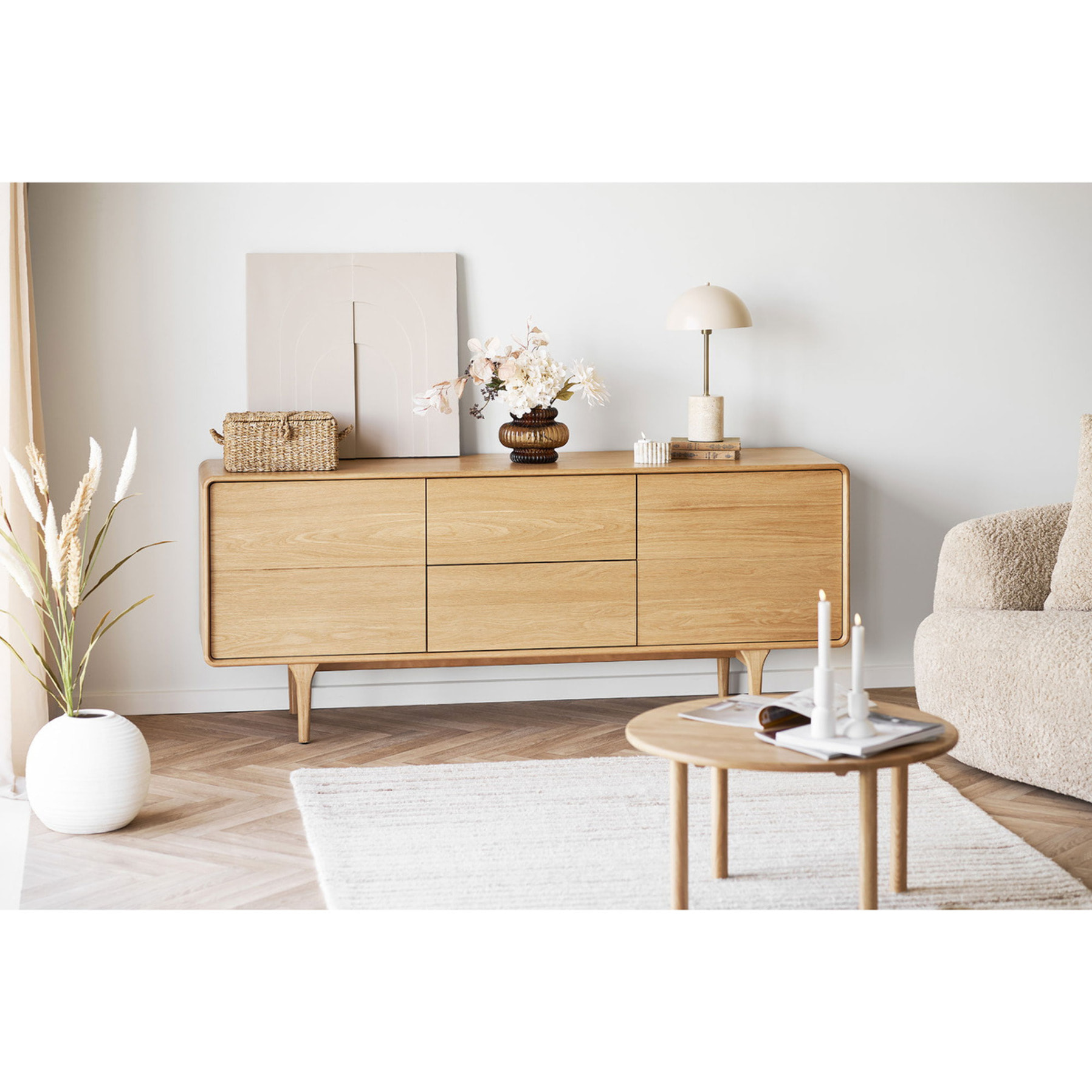 Ina Pannello Murale in Rilievo Beige 60x60 cm
