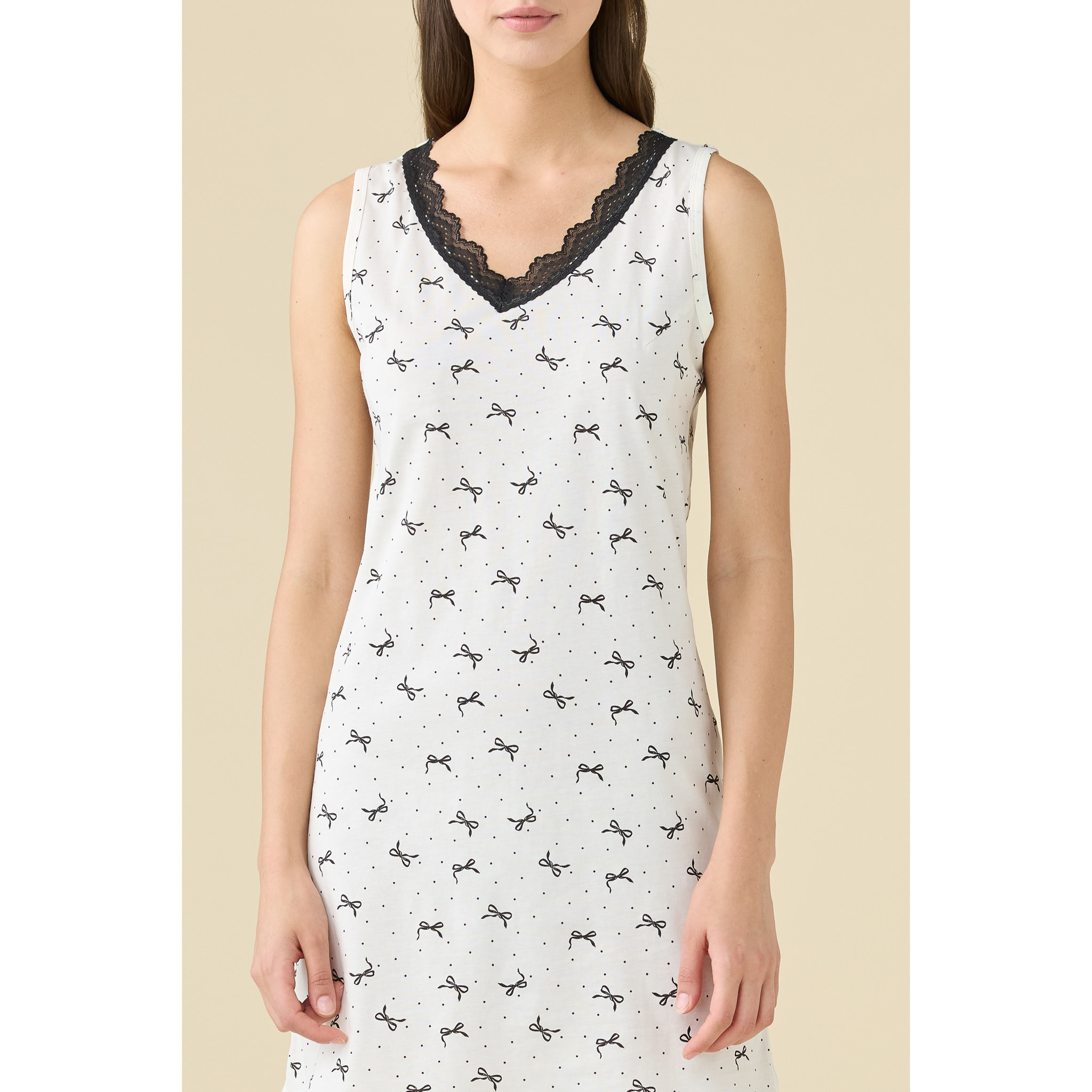 Camicia da notte donna estiva in cotone articolo cherie. Noidinotte