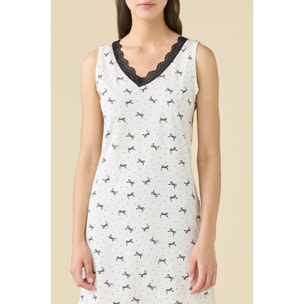 Camicia da notte donna estiva in cotone articolo cherie. Noidinotte