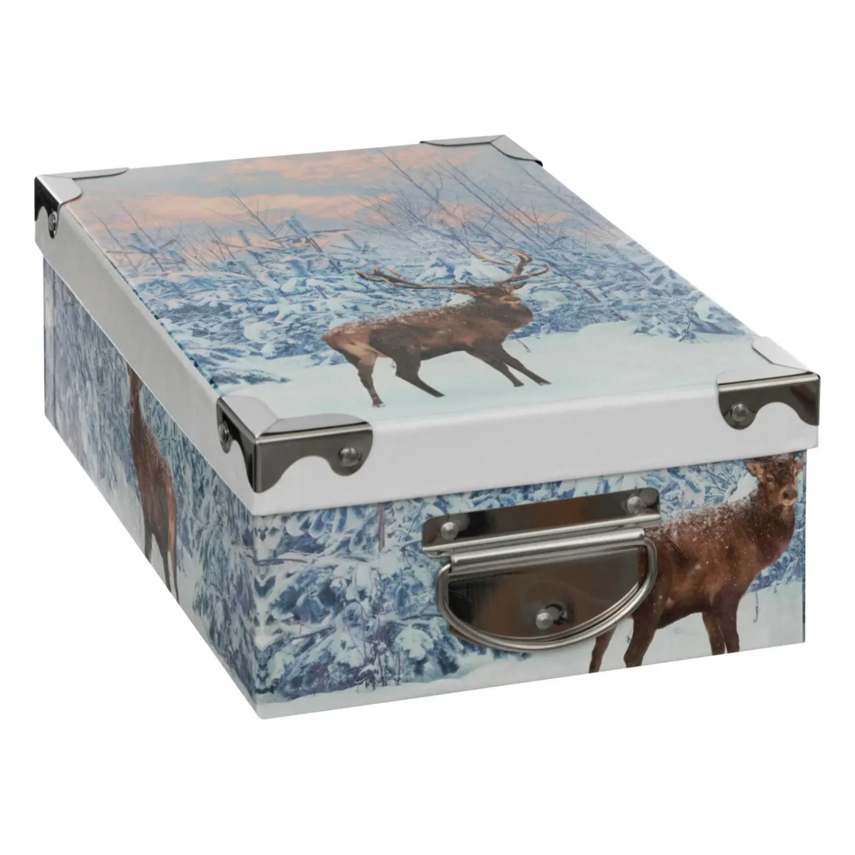 Lot de 16 boîtes rectangles imprimées tradition