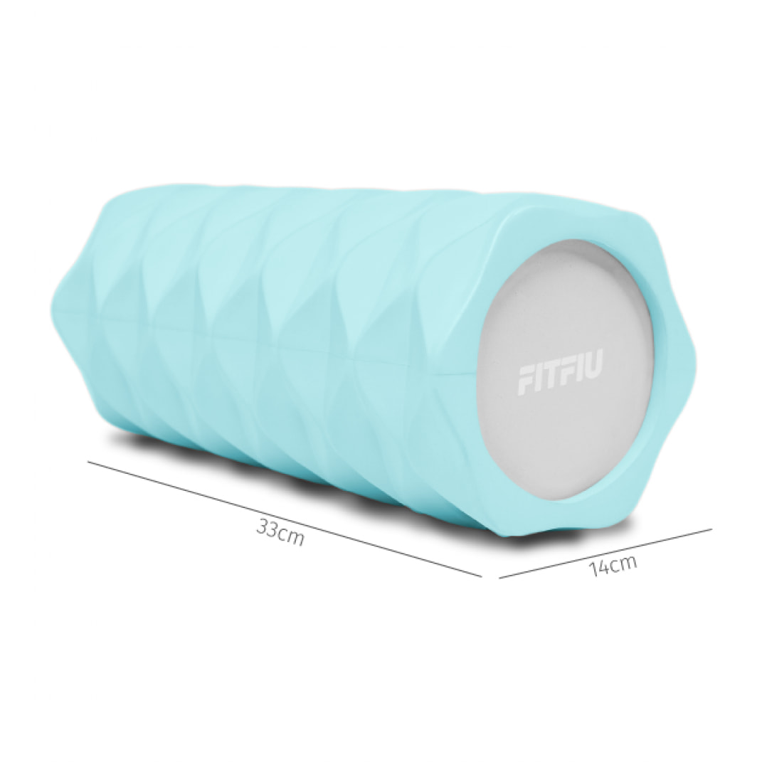 Rodillo foam roller azul FITFIU entrenamiento yoga pilates espuma EVA