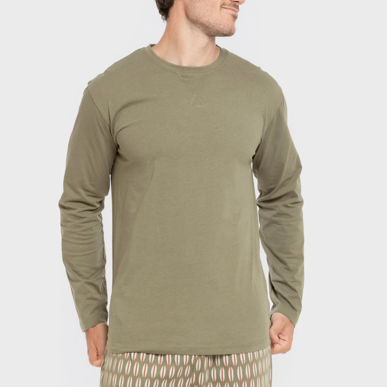 Pijama largo algodón hombre Arpani Verde