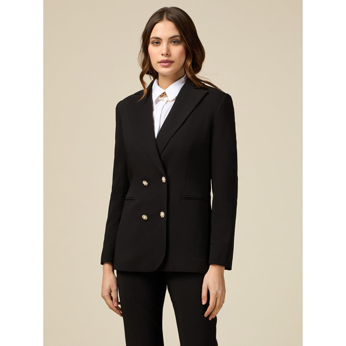 Oltre - Blazer con botones joya - Negro