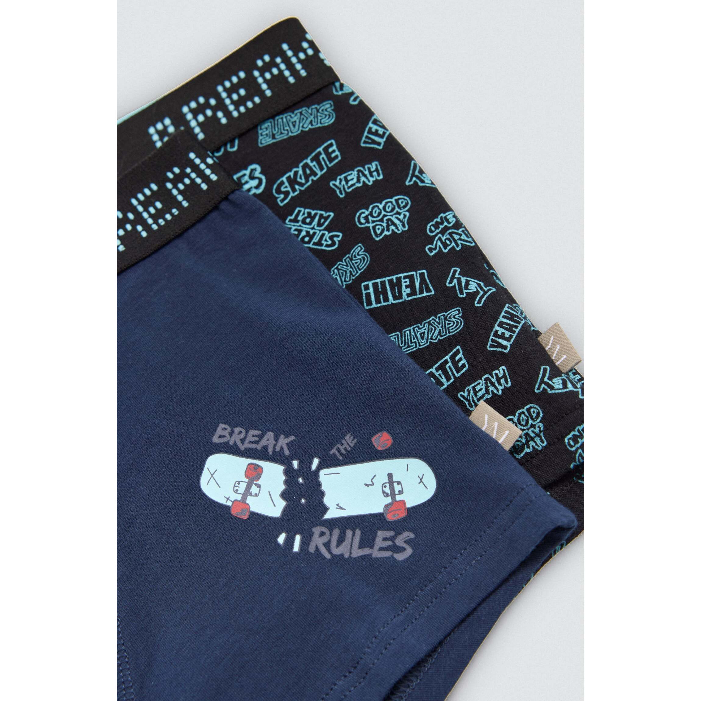 Confezione da 2 boxer da bambino "Break the Rules"