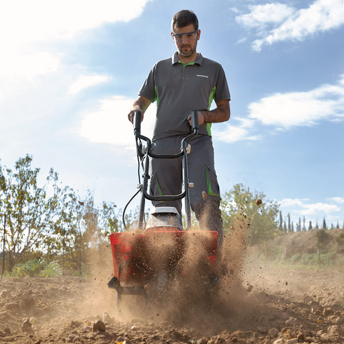 Motoazada eléctrica con cable, 1200W, 230V, 4 cuchillas intercambiables - Greencut GTC1200C