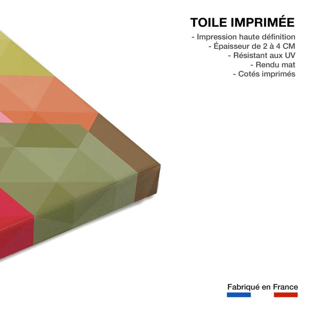 Tableau abstrait cubes Toile imprimée