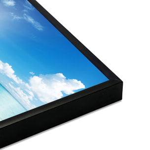 Affiche encadrée plage tropicale et horizon azur Affiche + cadre en métal - Noir