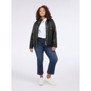 Fiorella Rubino - Chaqueta biker 3 en 1 - Negro